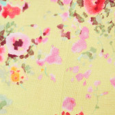 Памучна рокля с флорален принт за момиче жълта Benetton 152110 3