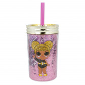 Модна блестяща чаша за момиче със сламка L.O.L. Surprise, 370 ml LOL 152613 2