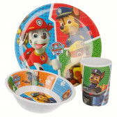 Меламинов комплект за хранене 3 части Пес Патрул за момче Paw patrol 152801 