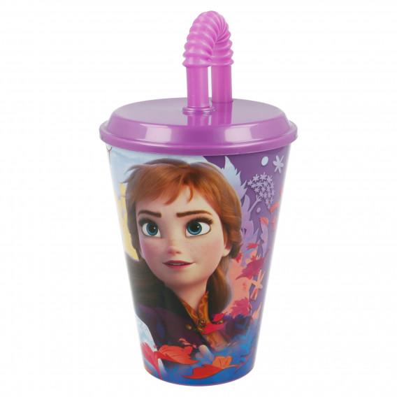 Спортна чаша със сламка - Анна и Елза, 430 ml Frozen 153006 2
