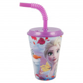 Спортна чаша със сламка - Анна и Елза, 430 ml Frozen 153007 3