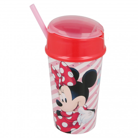 Чаша с капак, сламка и отделение за храна Мини Маус, 400 ml Minnie Mouse 153145 2