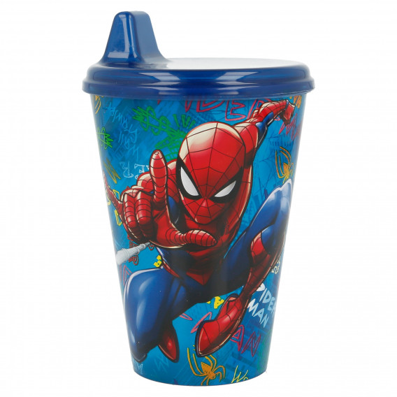 Спортна чаша с капак за отпиване Спайдърмен Graffiti, 430 ml Spiderman 153188 