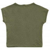 Памучна блуза за момиче зелена Benetton 153370 2
