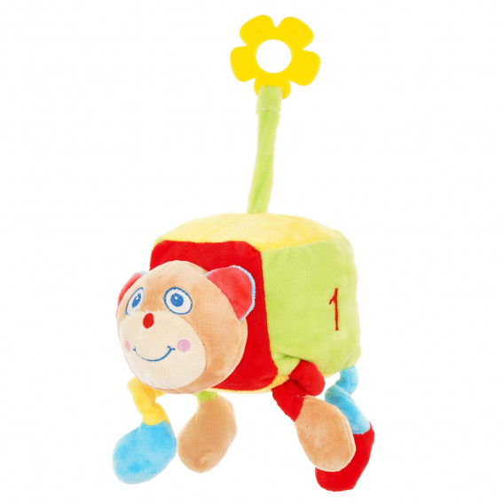 Плюшено бебешко кубче с дрънкалка и звук, 18 см Amek toys 153440 3