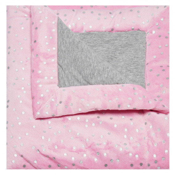 Одеяло със сиви точки за момиче, 70х80 см., розово TUTU 153696 