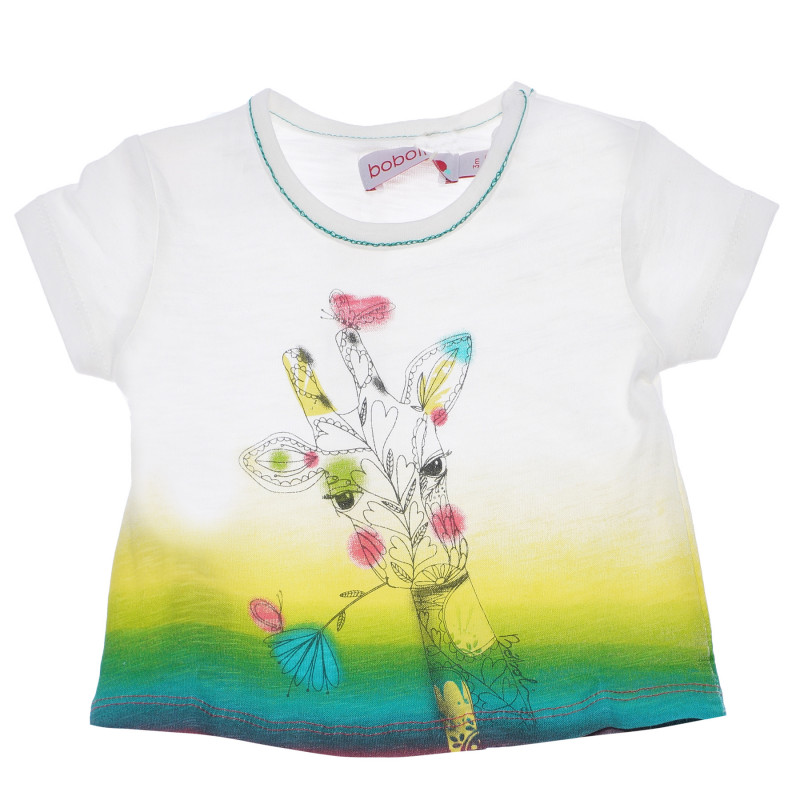Тениска с цветен принт за бебе  153759