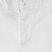 Къс панталон с права кройка за момиче бял Boboli 153801 2