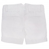 Къс панталон с подвити крачоли за бебе за момче бели Boboli 153809 2
