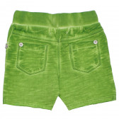 Памучен къс панталон с износен ефект за бебе за момче зелен Boboli 153881 2