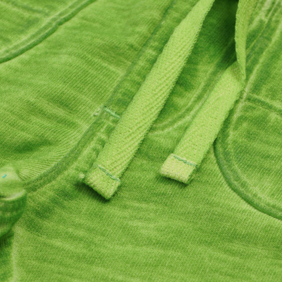 Памучен къс панталон с износен ефект за бебе за момче зелен Boboli 153882 3