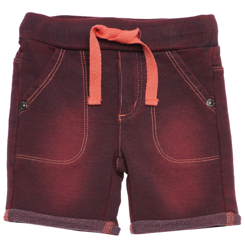 Къс панталон с износен ефект за бебе за момиче червен  153883