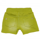 Памучен къс панталон за бебе зелен Boboli 153892 2
