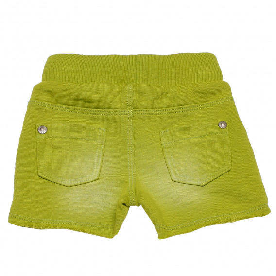 Памучен къс панталон за бебе зелен Boboli 153892 2