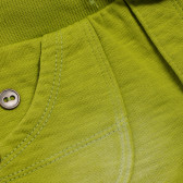 Памучен къс панталон за бебе зелен Boboli 153894 4