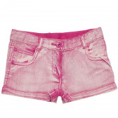 Дънков къс панталон за момиче розов Boboli 153926 