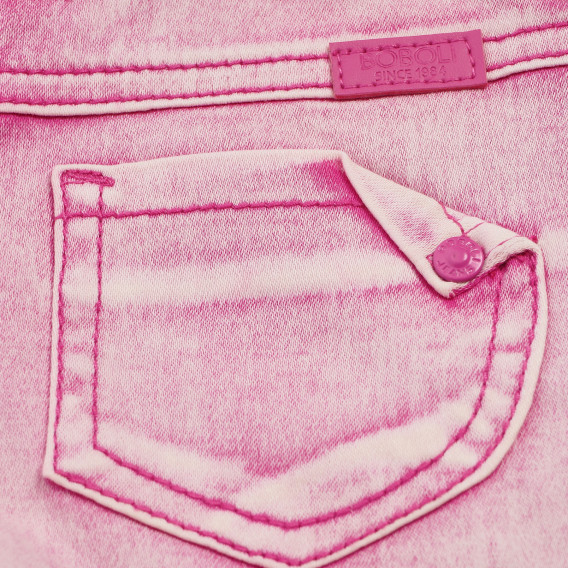 Дънков къс панталон за момиче розов Boboli 153931 4