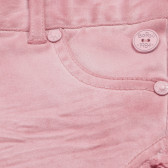Дънков къс панталон с дантела за момиче розов Boboli 153935 3