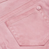 Дънков къс панталон с дантела за момиче розов Boboli 153937 4