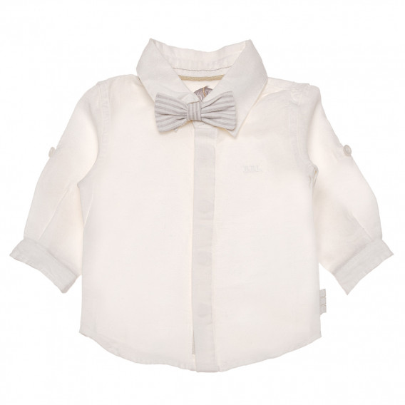 Риза с папийонка за бебе за момче бяла Boboli 154035 