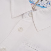 Памучна риза с дълъг ръкав за момче бяла Boboli 154042 4