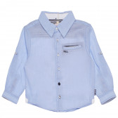 Памучна риза с дълъг ръкав и джоб за момче Boboli 154051 