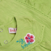 Рокля с флорална щампа за бебе за момиче зелена Boboli 154231 4