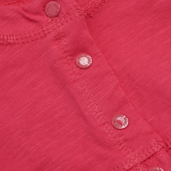 Памучна жилетка с къдрички за момиче розова Boboli 154282 3