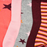 Комплект от 5 броя разноцветни чорапи за момиче Name it 154405 10