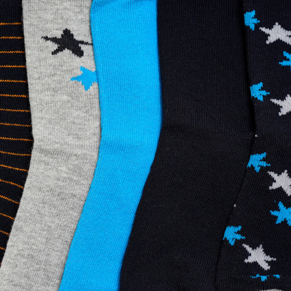 Комплект от 5 броя разноцветни чорапи за момче Name it 154412 10