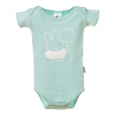 Памучно боди с къс ръкав и щампа на зайче за бебе Miffy 154744 