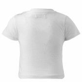 Памучна тениска с цветен надпис за момче бяла Boboli 154908 2