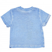Памучна тениска с принт на морски мотиви за бебе за момче синя Boboli 154923 2