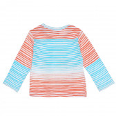 Памучна блуза в цветно райе и щампа за бебе Boboli 154990 2