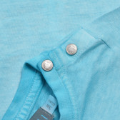 Памучна тениска с щампа за бебе за момче светло синя Boboli 154996 4