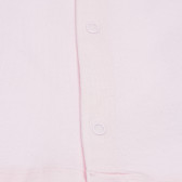 Памучна блуза щампа и надпис за бебе за момиче розова Boboli 155019 3
