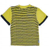 Памучна тениска с щампа за момче жълта Boboli 155034 2