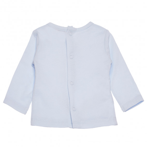 Памучна блуза с надпис и бродерия за бебе Boboli 155042 2