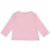 Памучна блуза с апликация за бебе за момиче розова Boboli 155046 2