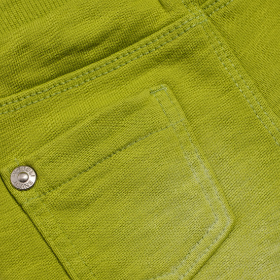 Памучен къс панталон за бебе зелен Boboli 155055 7