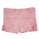 Дънков къс панталон с дантела за момиче розов Boboli 155093 6