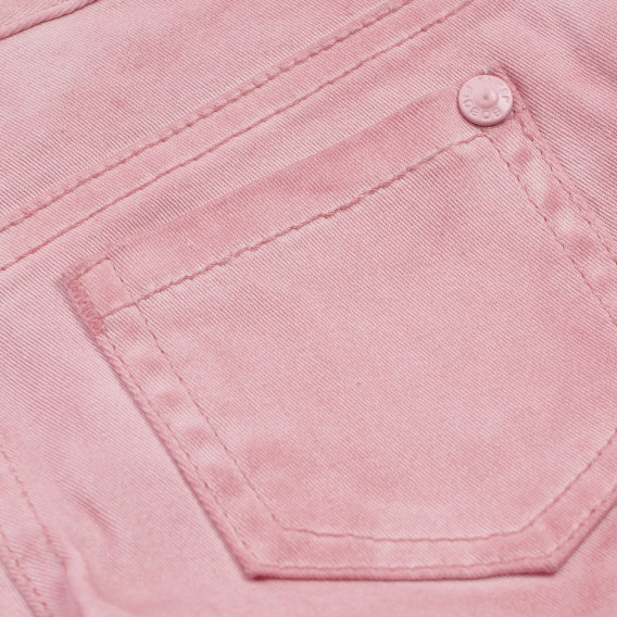 Дънков къс панталон с дантела за момиче розов Boboli 155095 8