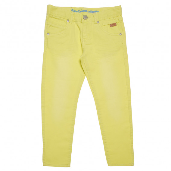 Дънков панталон за момиче жълт Boboli 155181 