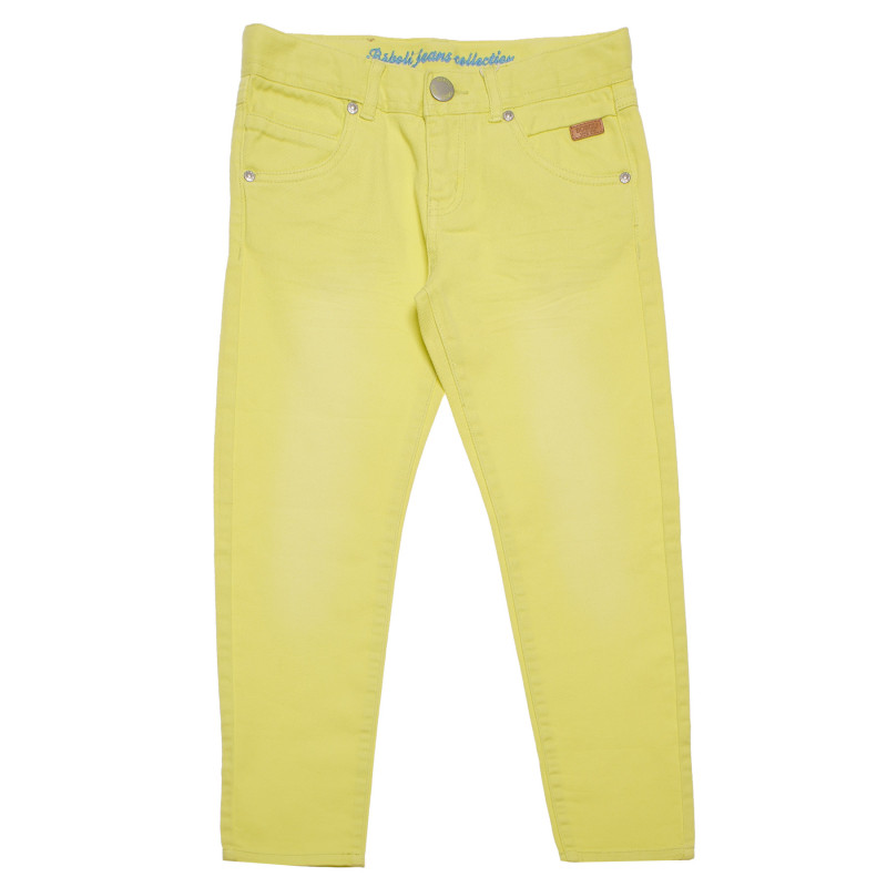 Дънков панталон за момиче жълт  155181