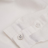 Риза с дълъг ръкав и папийонка за бебе за момче бяла Boboli 155288 4