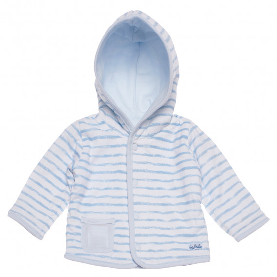 Двулицево памучно яке за бебе за момче синьо Boboli 155443 3