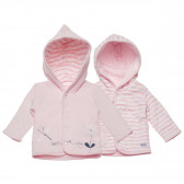 Двулицево памучно яке за бебе за момиче розово Boboli 155447 