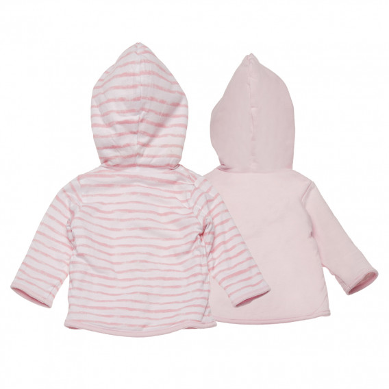Двулицево памучно яке за бебе за момиче розово Boboli 155450 4