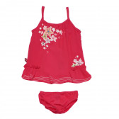 Комплект рокля с гащички за бебе за момиче червени Boboli 155480 
