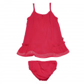 Комплект рокля с гащички за бебе за момиче червени Boboli 155481 2